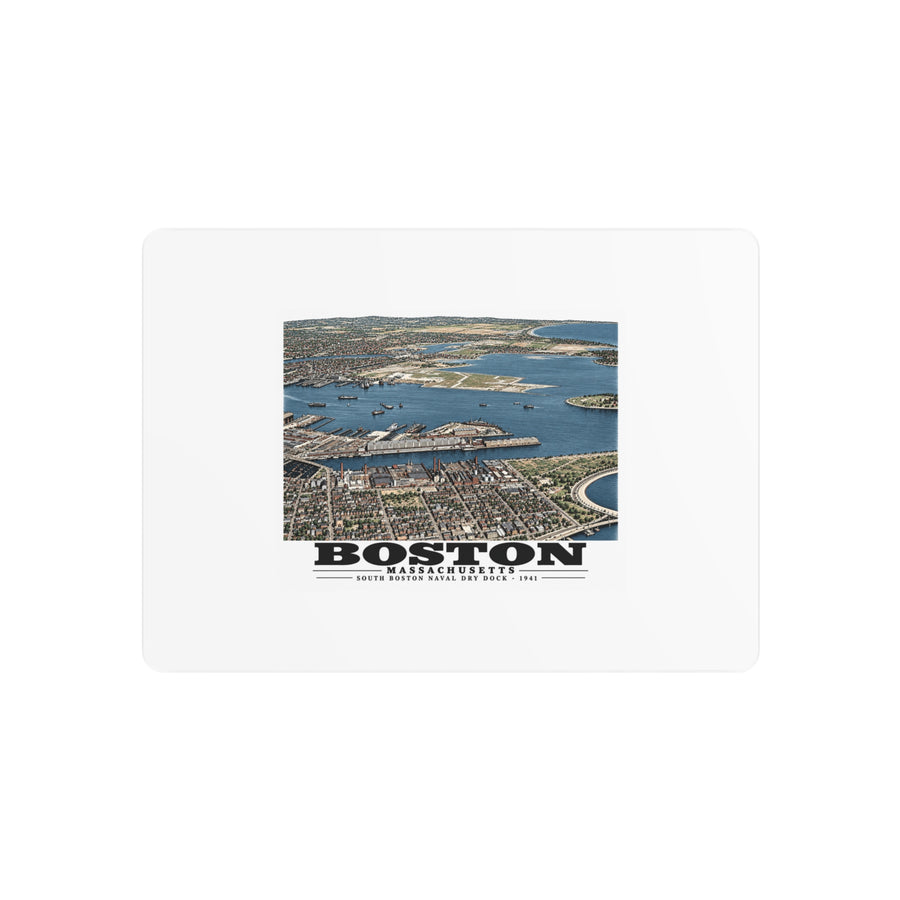 Navy Yard Annex, So. Boston, MA from South, 3000 feet 7 × 5 in Horizontal Metal Wall Art - Boston Harbor