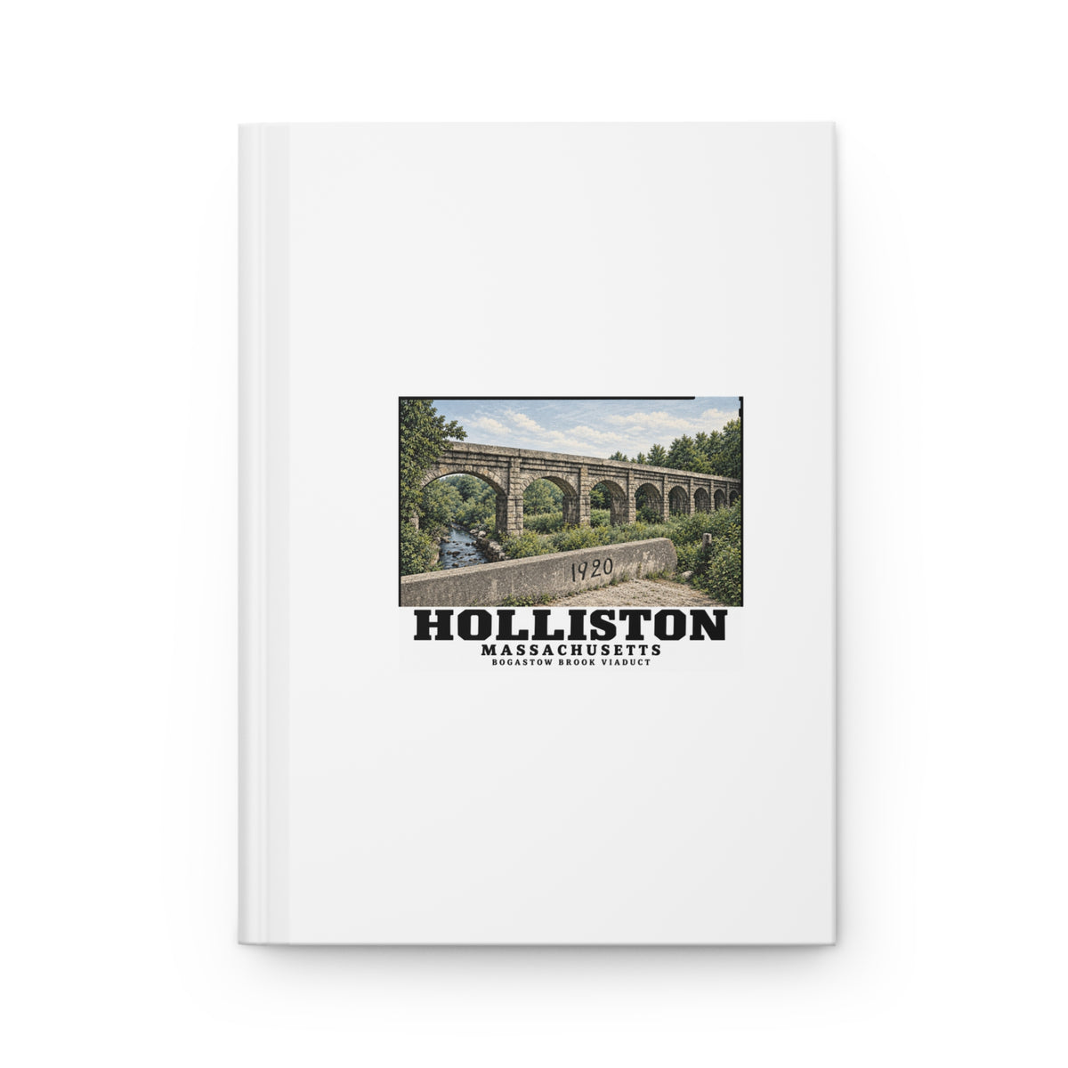 Bogastow Brook Viaduct native survey image - negative number verification required Matte Hardcover Journal - Charles River