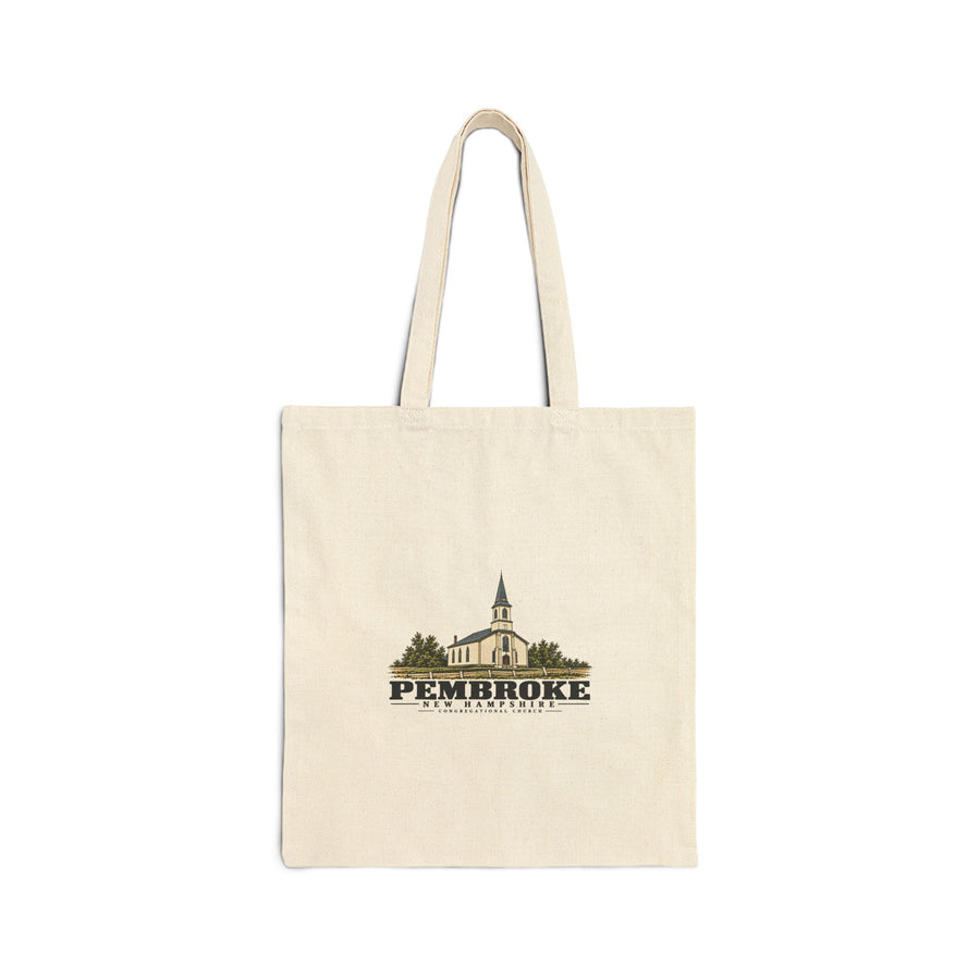 Congregational Church, Pembroke Street Natural + Black Heavy Canvas Tote - Merrimack Valley Goods