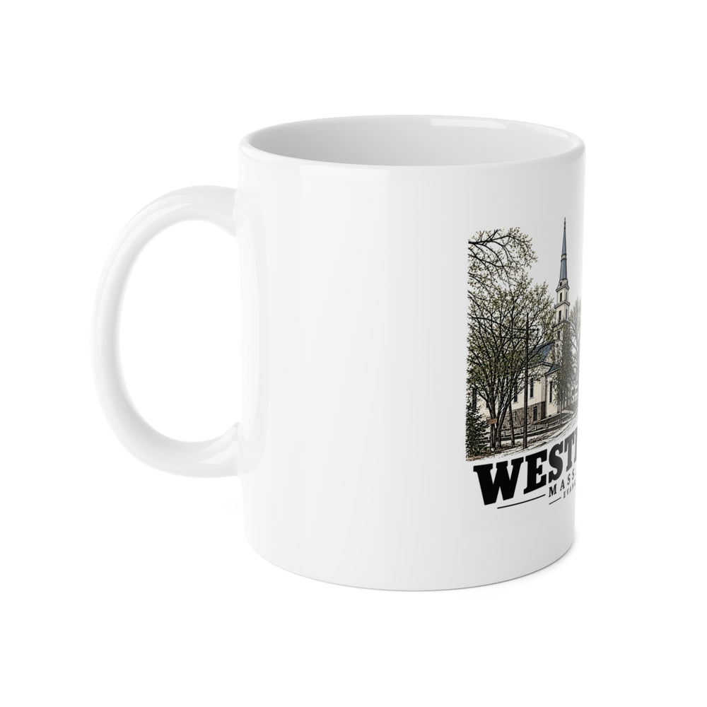 Illustrated Evangelical Church in Westborough on ceramic mug