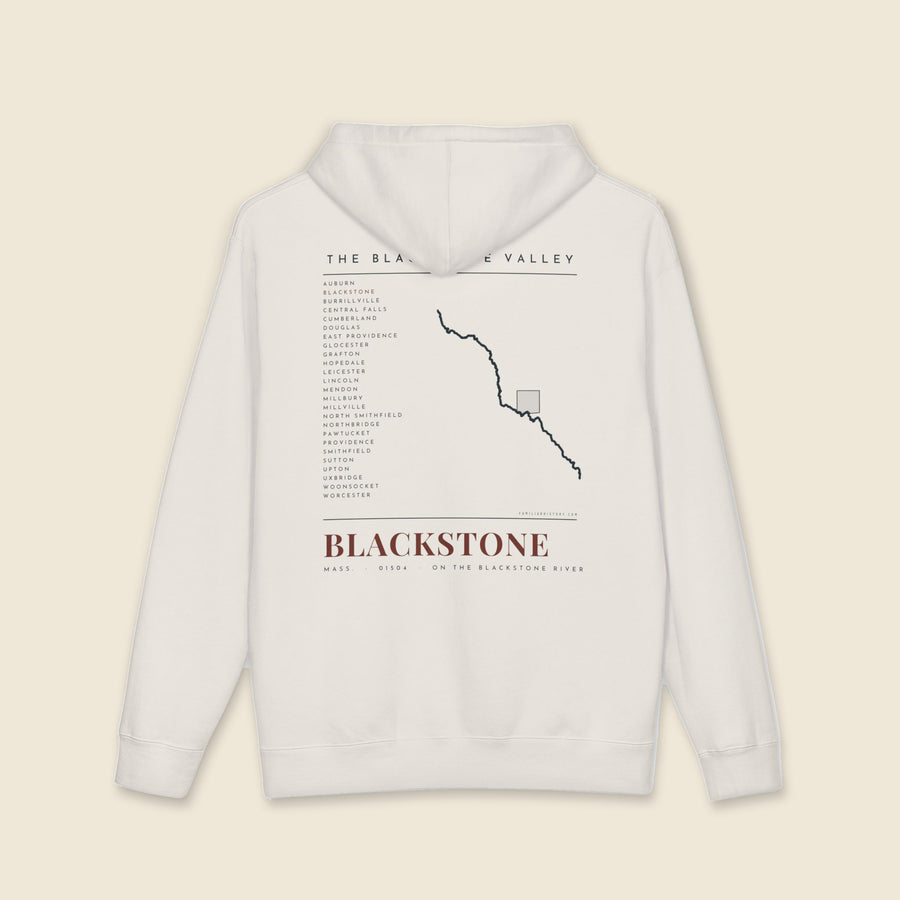 Blackstone River Map Hoodie