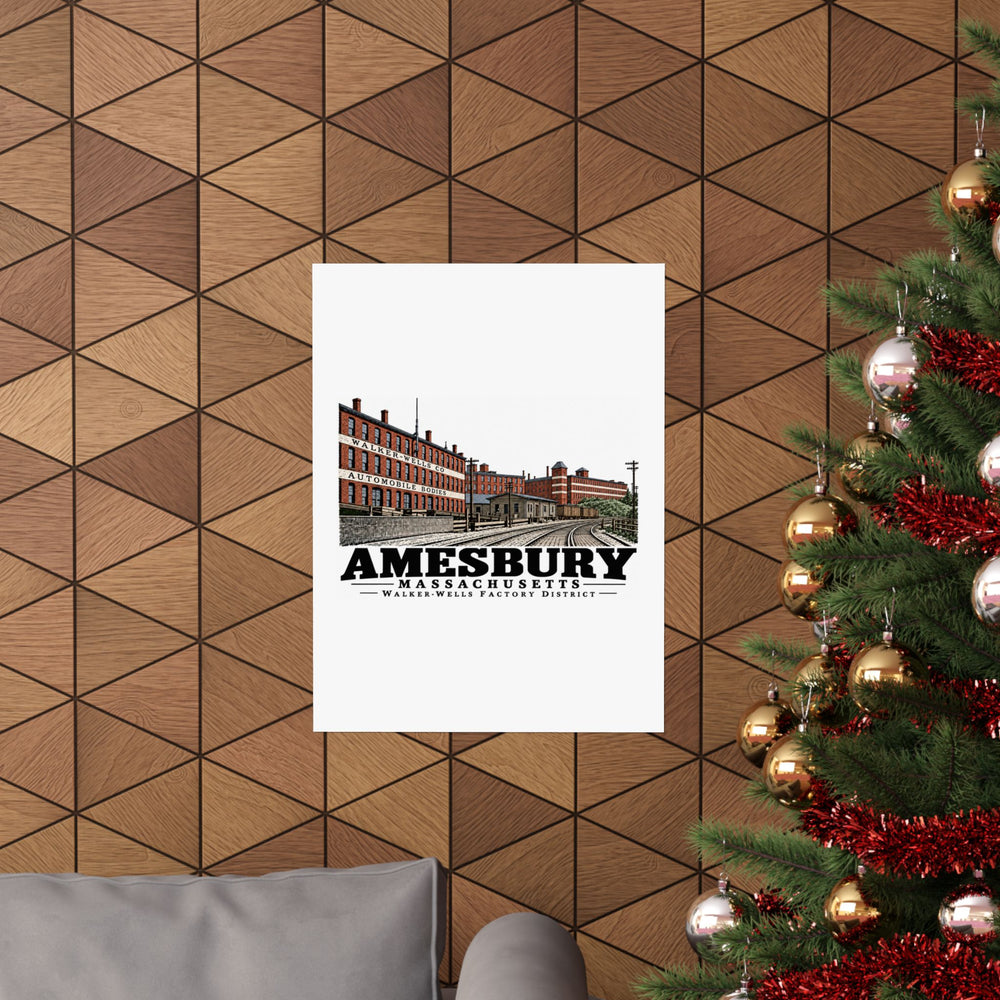 18 x 24 room view of Walker-Wells Factory District matte poster, Amesbury, Massachusetts.