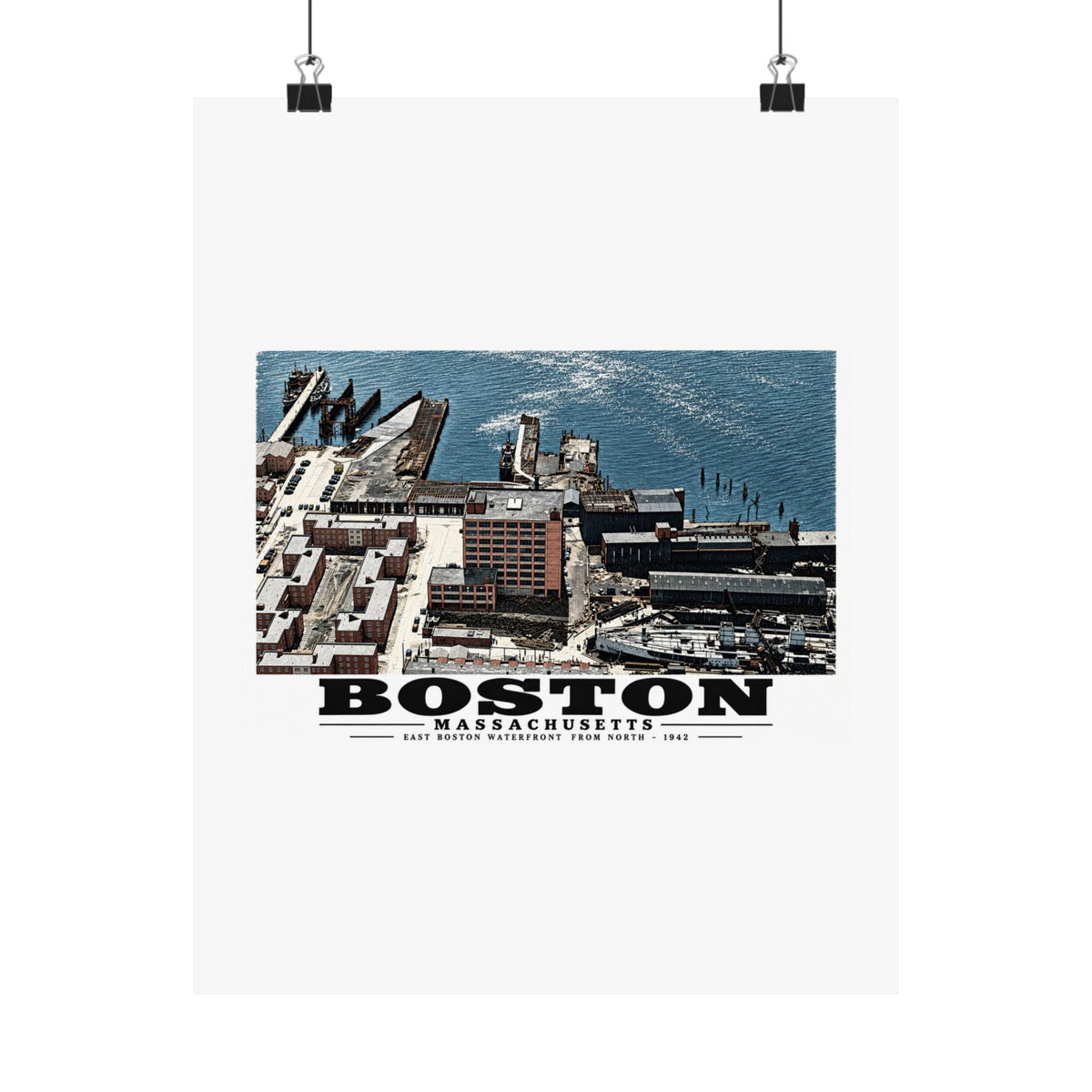 Maritime Coal Co., East Boston, MA -from North 1000 ft. Matte Heritage Poster — 11 × 14 and 18 × 24 in - Boston Harbor
