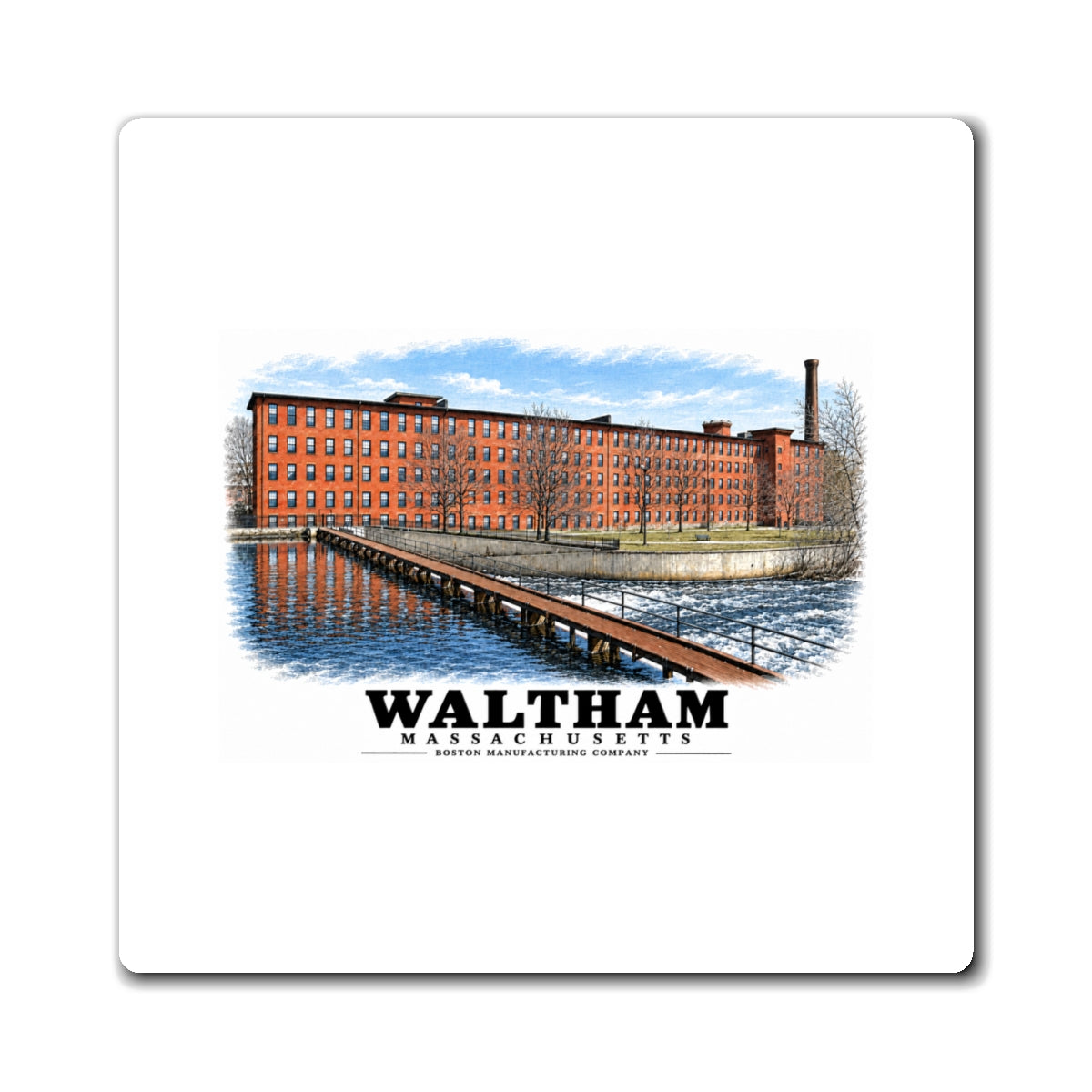 Boston Manufacturing Company, 144-190 Moody Street; Moody Street Dam, Charles River 4 in Magnet - Charles River