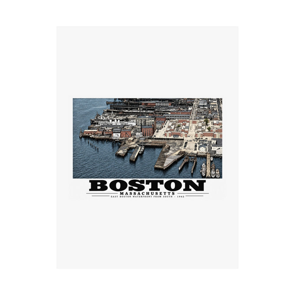 Maritime Coal Co., East Boston, MA -from South 1000 ft. Matte Heritage Poster — 11 × 14 and 18 × 24 in - Boston Harbor