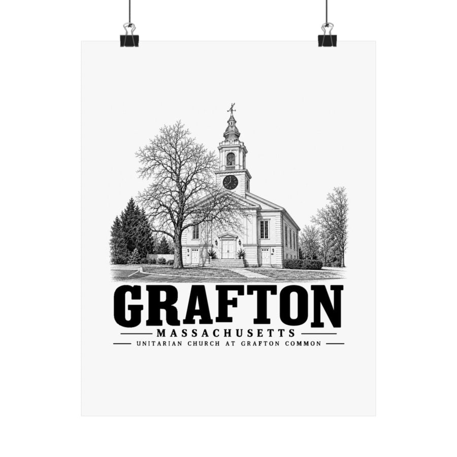 Grafton Unitarian Church at Grafton Common 11 x 14 in Matte Poster - Default - front product view