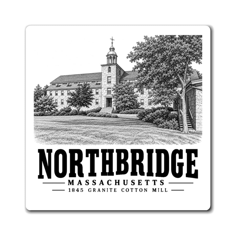 Northbridge 1845 Granite Cotton Mill 4 in Magnet - Default - front product view