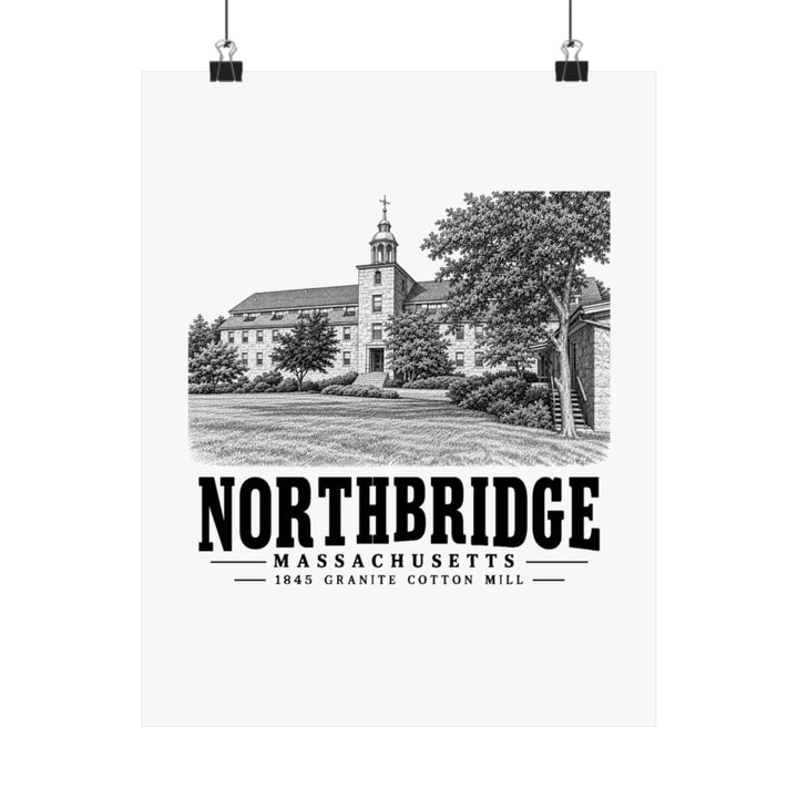 Northbridge 1845 Granite Cotton Mill 11 x 14 in Matte Poster - Default - front product view
