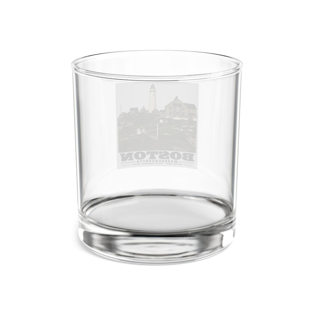 Boston Lower Light and Little Brewster, East 10 oz Rocks Glass - Boston Harbor
