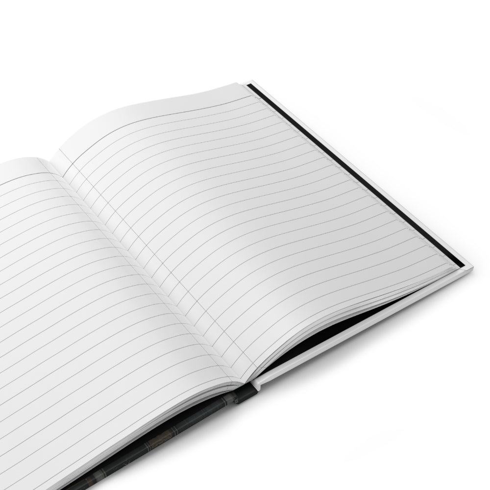 Hopedale Town Hall journal, open to the lined pages