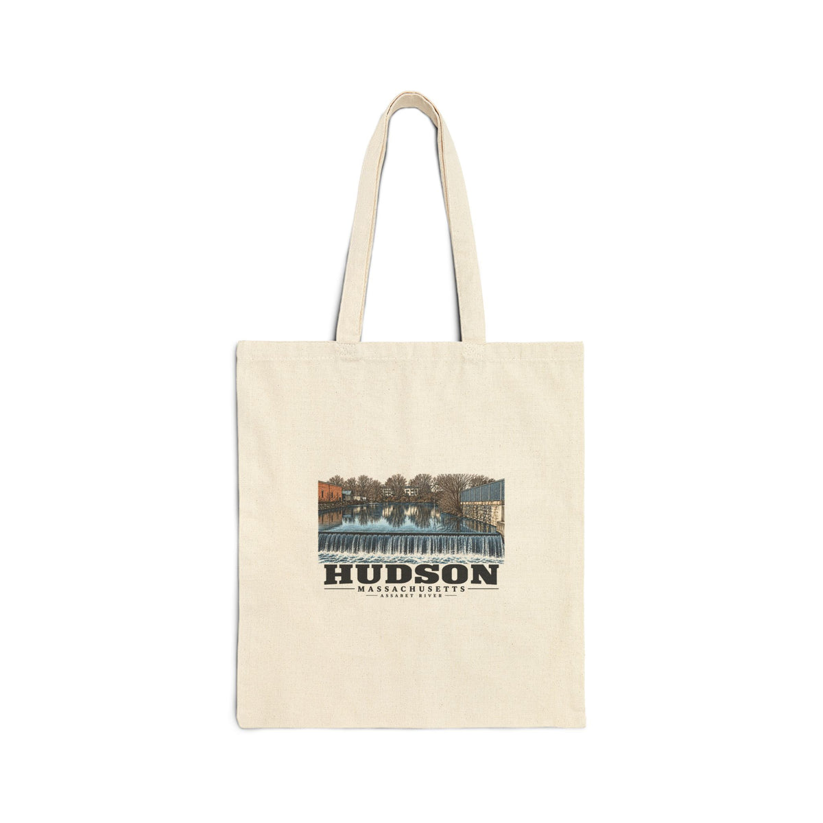 Assabet River Natural + Black Heavy Canvas Tote - Assabet Valley Goods