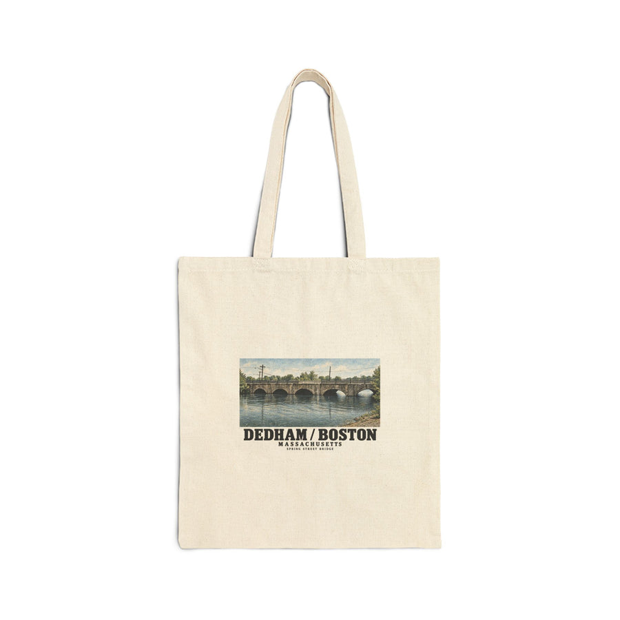 Spring Street Bridge north elevation (HAER MA-95-4, 1990) Natural Heavy Canvas Tote - Charles River