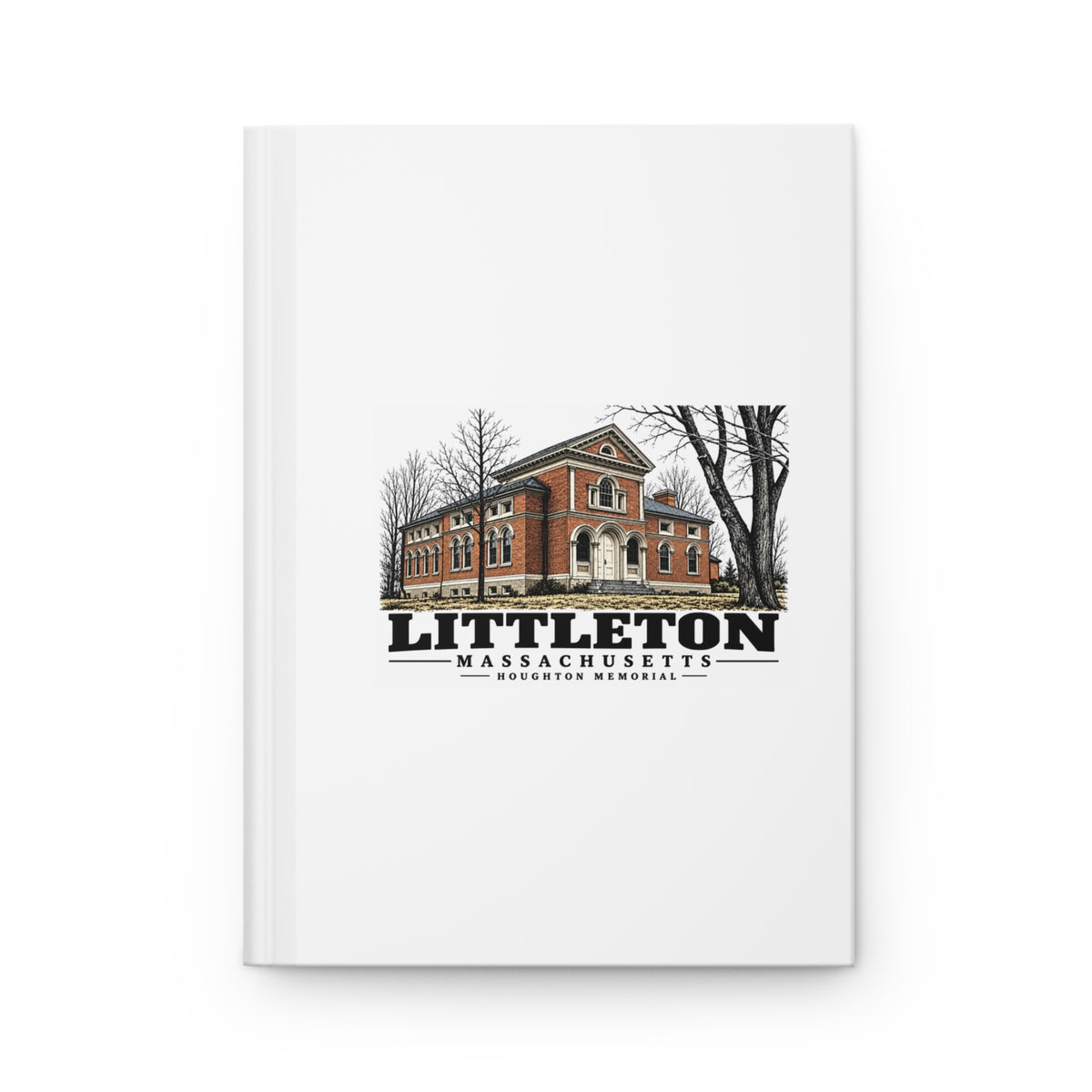 Illustrated Houghton Memorial in Littleton on matte hardcover journal
