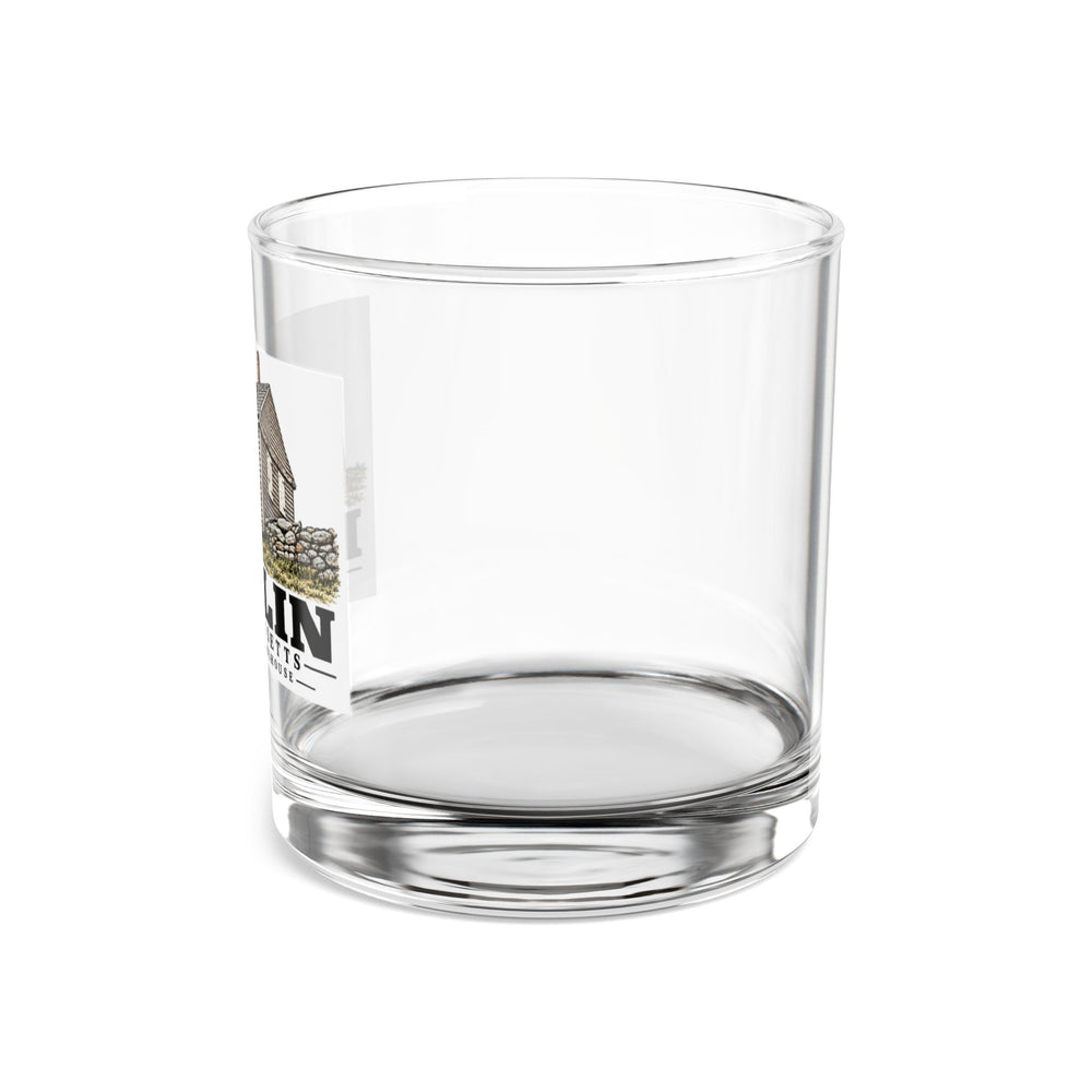 Illustrated Old East Schoolhouse in Berlin on rocks glass