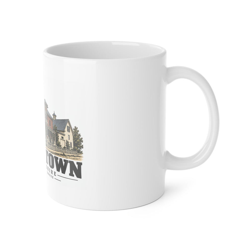 Allenstown Philip Sargent brick residence 11 oz White Ceramic Mug - Merrimack Valley Goods