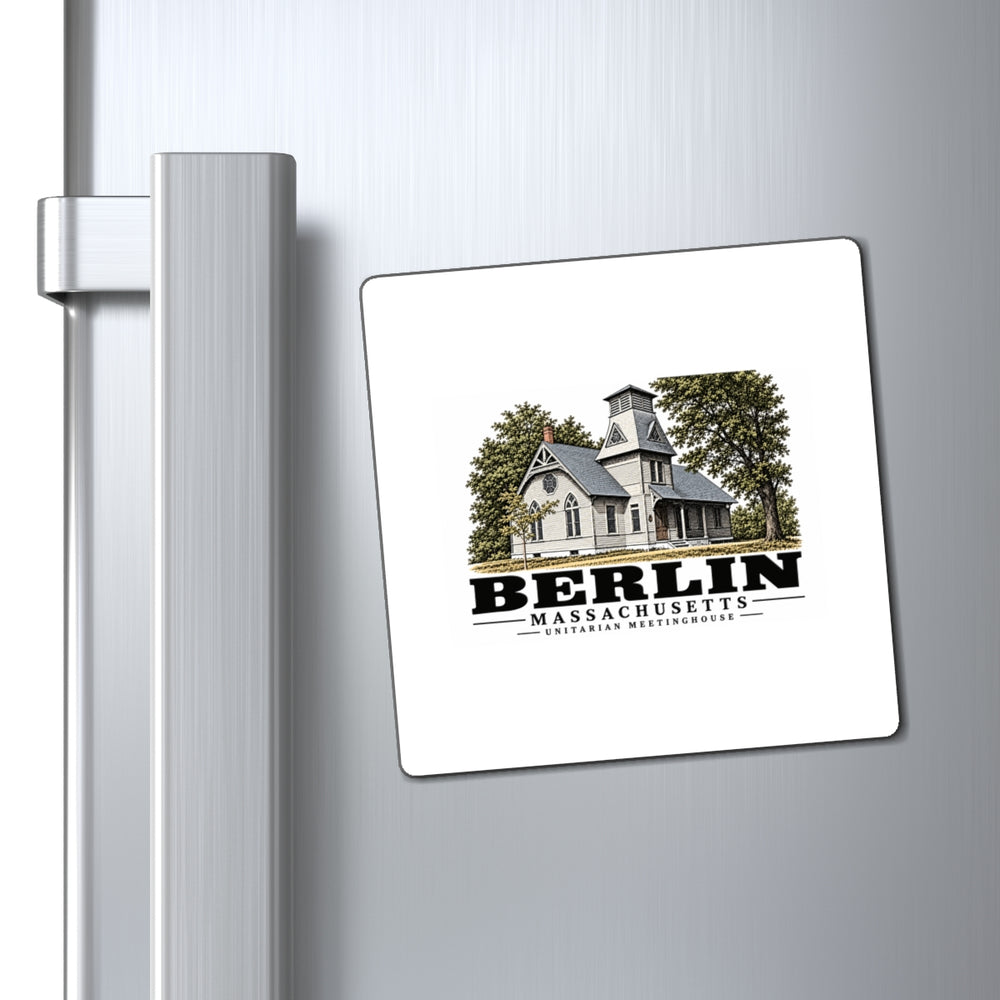 Illustrated Unitarian Meetinghouse in Berlin on square magnet
