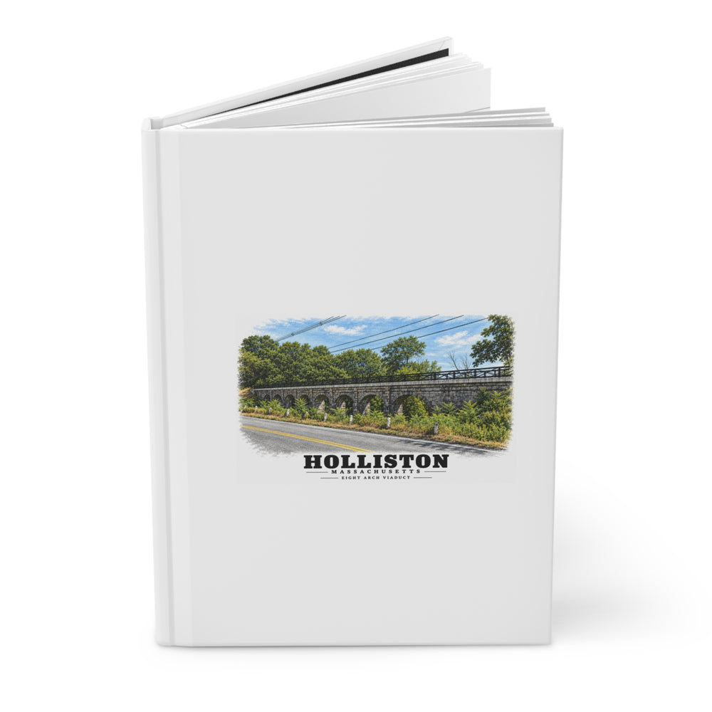 Eight Arch / Bogastow Brook Viaduct, Woodland Street, Upper Charles Rail Trail Matte Hardcover Journal - Charles River
