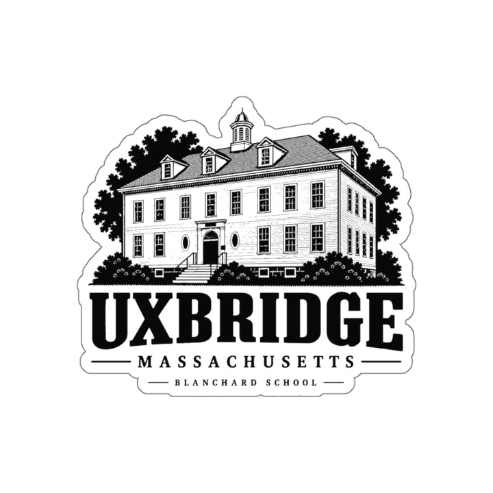 Uxbridge Blanchard School 4-inch die-cut sticker, front product view
