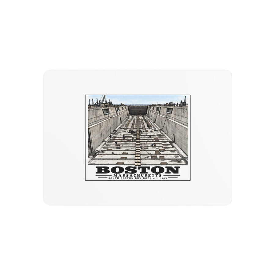 Dry dock #4 US Naval Dry dock, South Boston, completed June 1943 7 × 5 in Horizontal Metal Wall Art - Boston Harbor