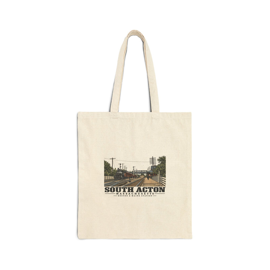 Boston & Maine Station Natural + Black Heavy Canvas Tote - Assabet Valley Goods