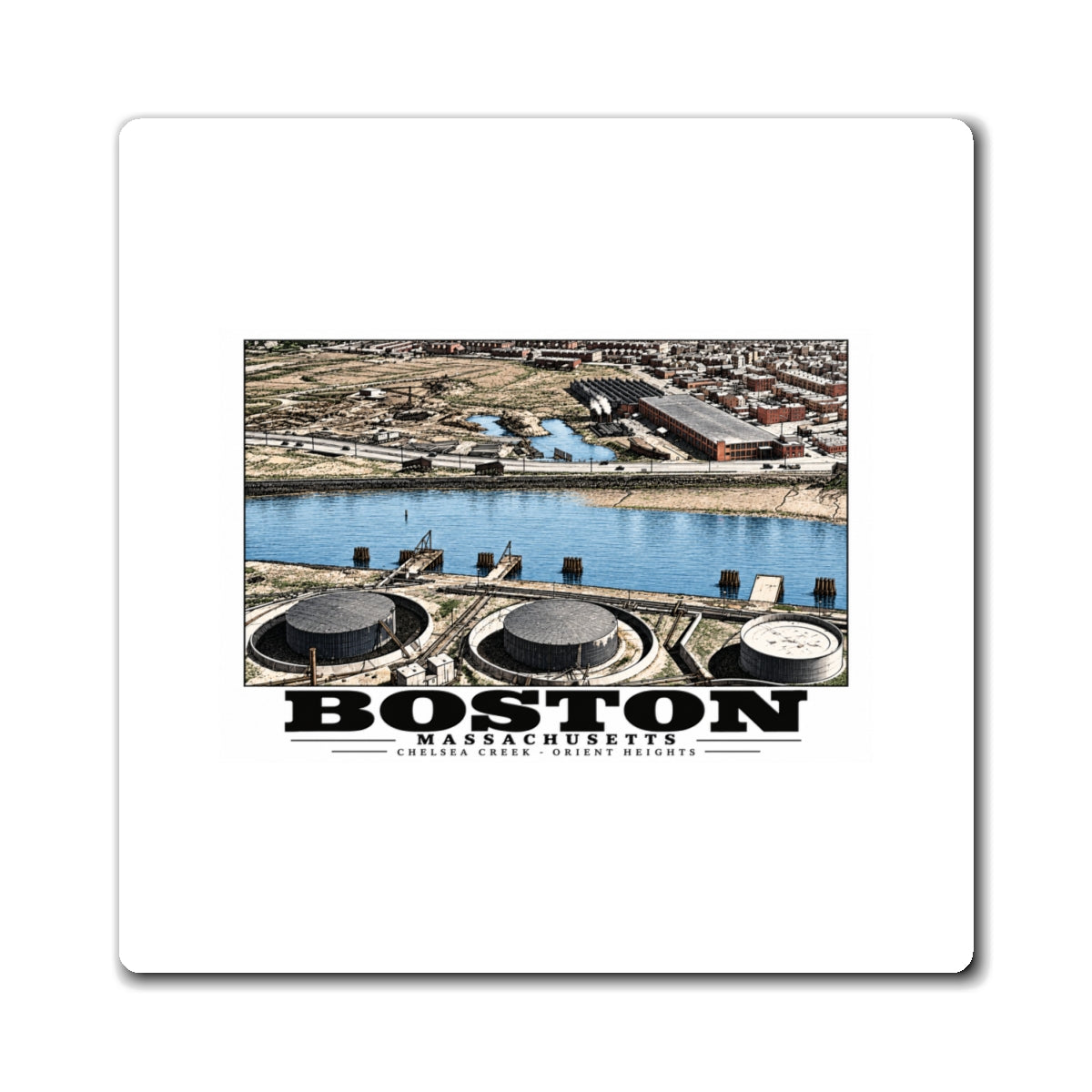 Orient Heights taken at 600 feet-Shore line, Chelsea Creek, East Boston 4 in Magnet - Boston Harbor