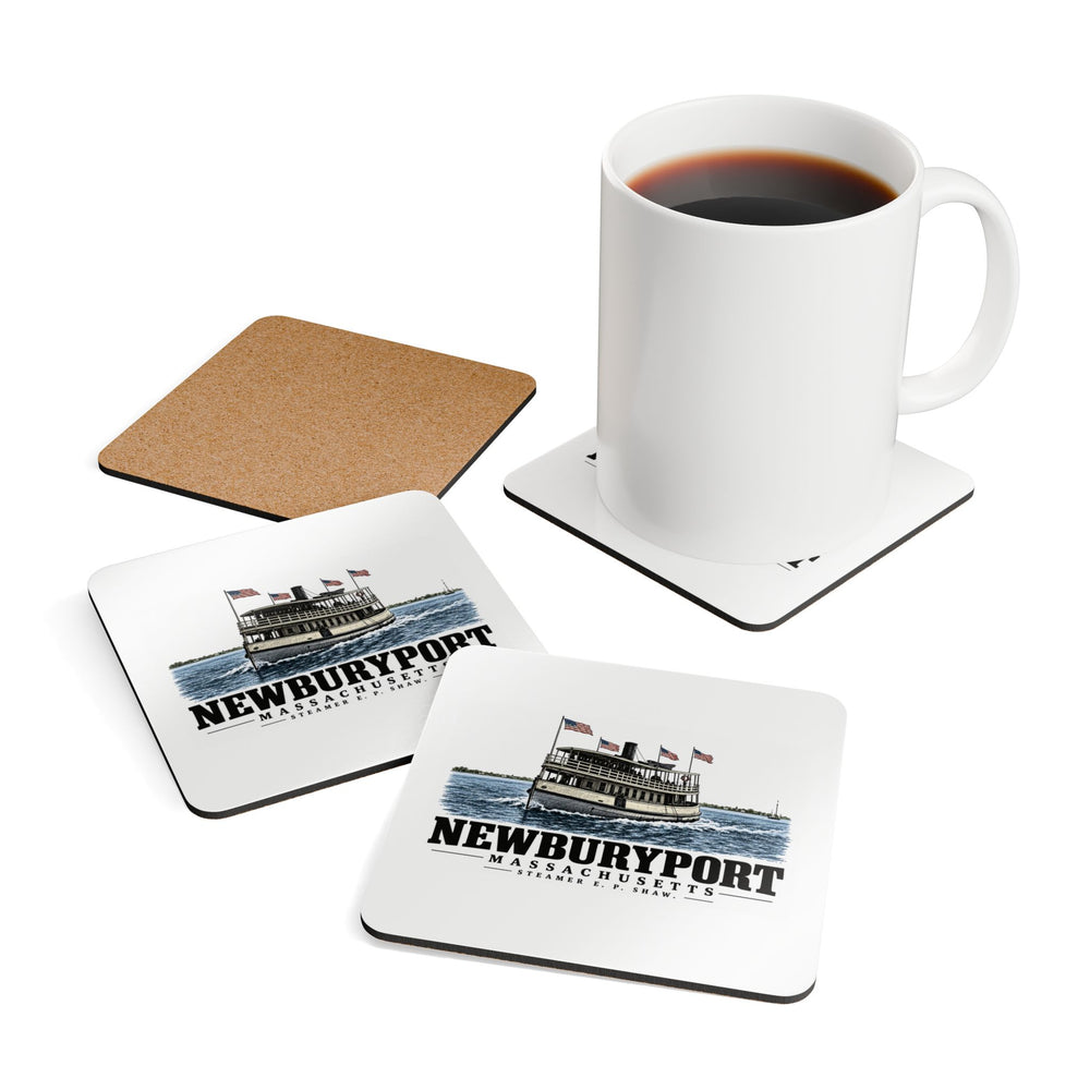 Newburyport Steamer E. P. Shaw Cork Back Coaster Set - Merrimack Valley Goods