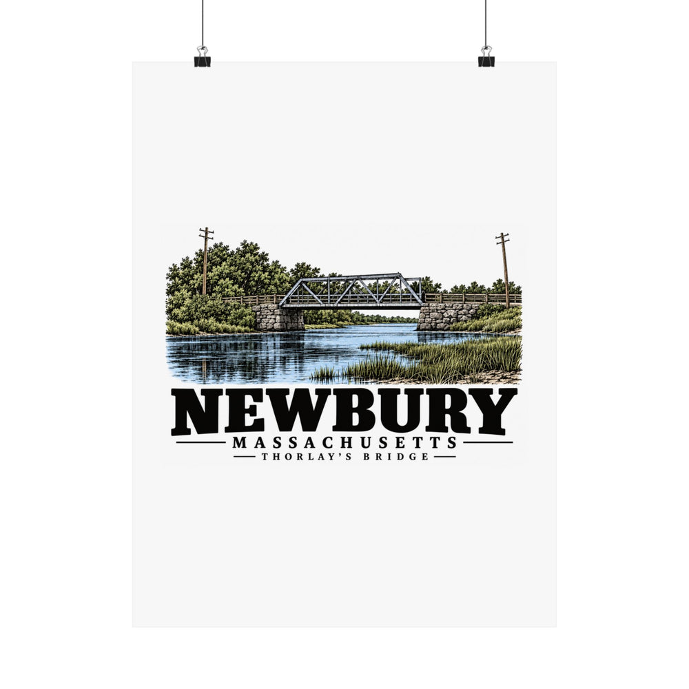 18 x 24 front of Thorlay’s / Thurlow Bridge matte poster, Newbury, Massachusetts.