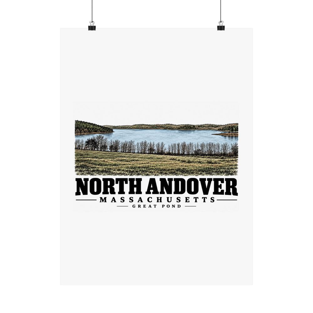 18 x 24 front of Great Pond matte poster, North Andover, Massachusetts.
