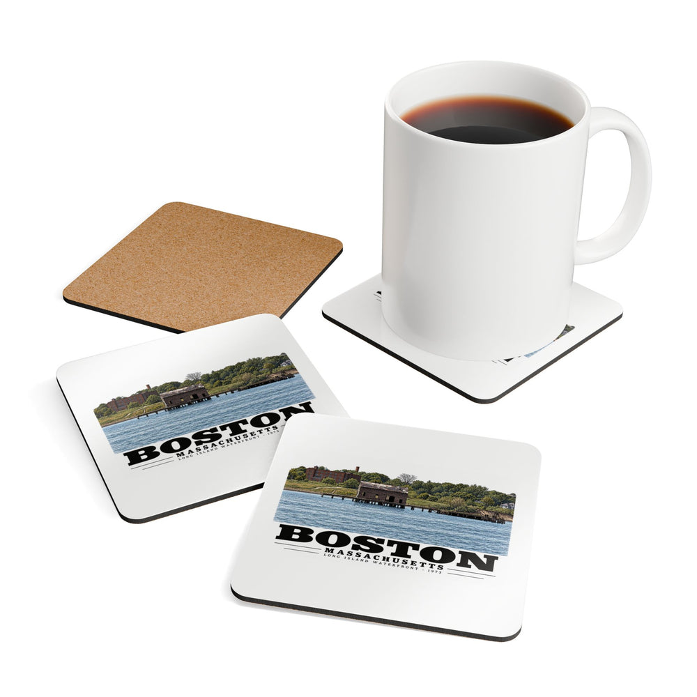 Long Island Cork Back Coaster Set - Boston Harbor