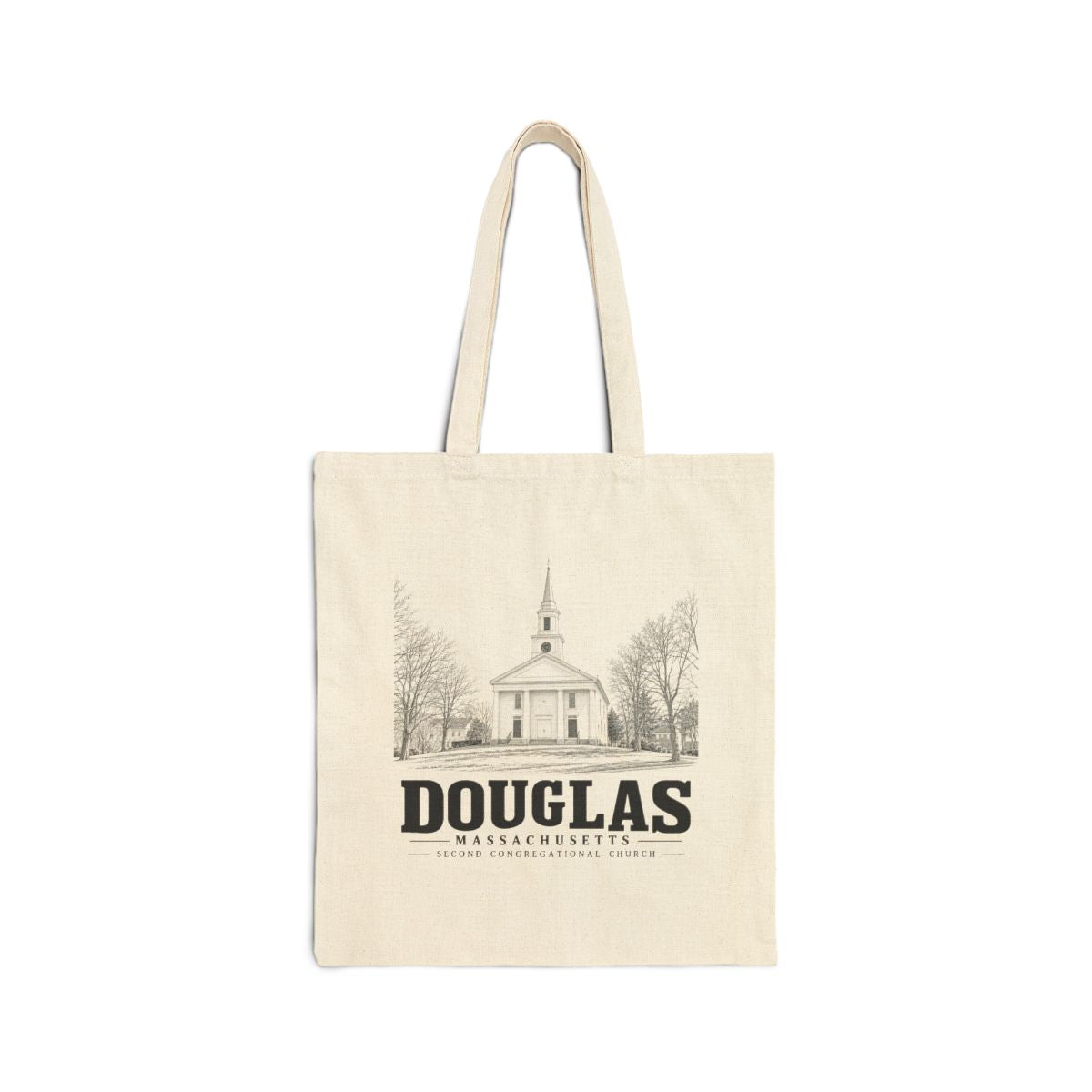 Douglas Second Congregational Church Heavy Canvas Tote - Natural - front product view