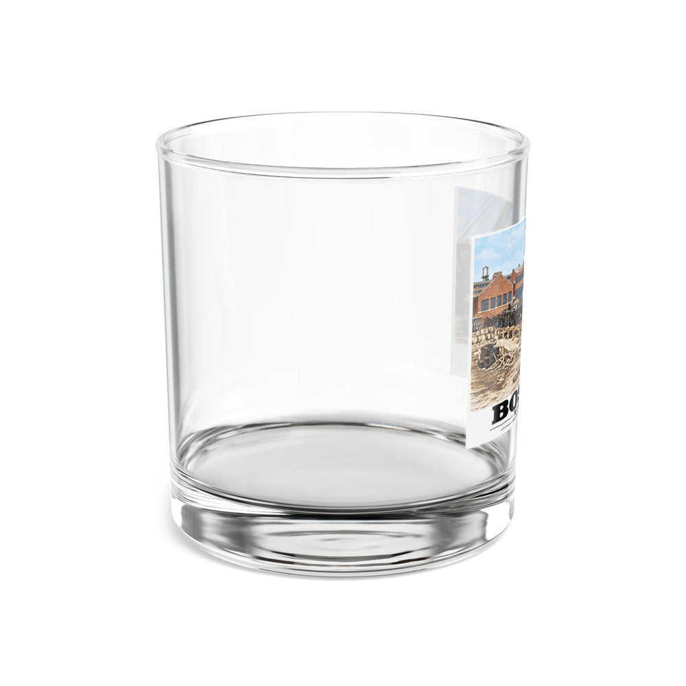 Shipways #2 Start of construction Completed 9/1941 10 oz Rocks Glass - Boston Harbor