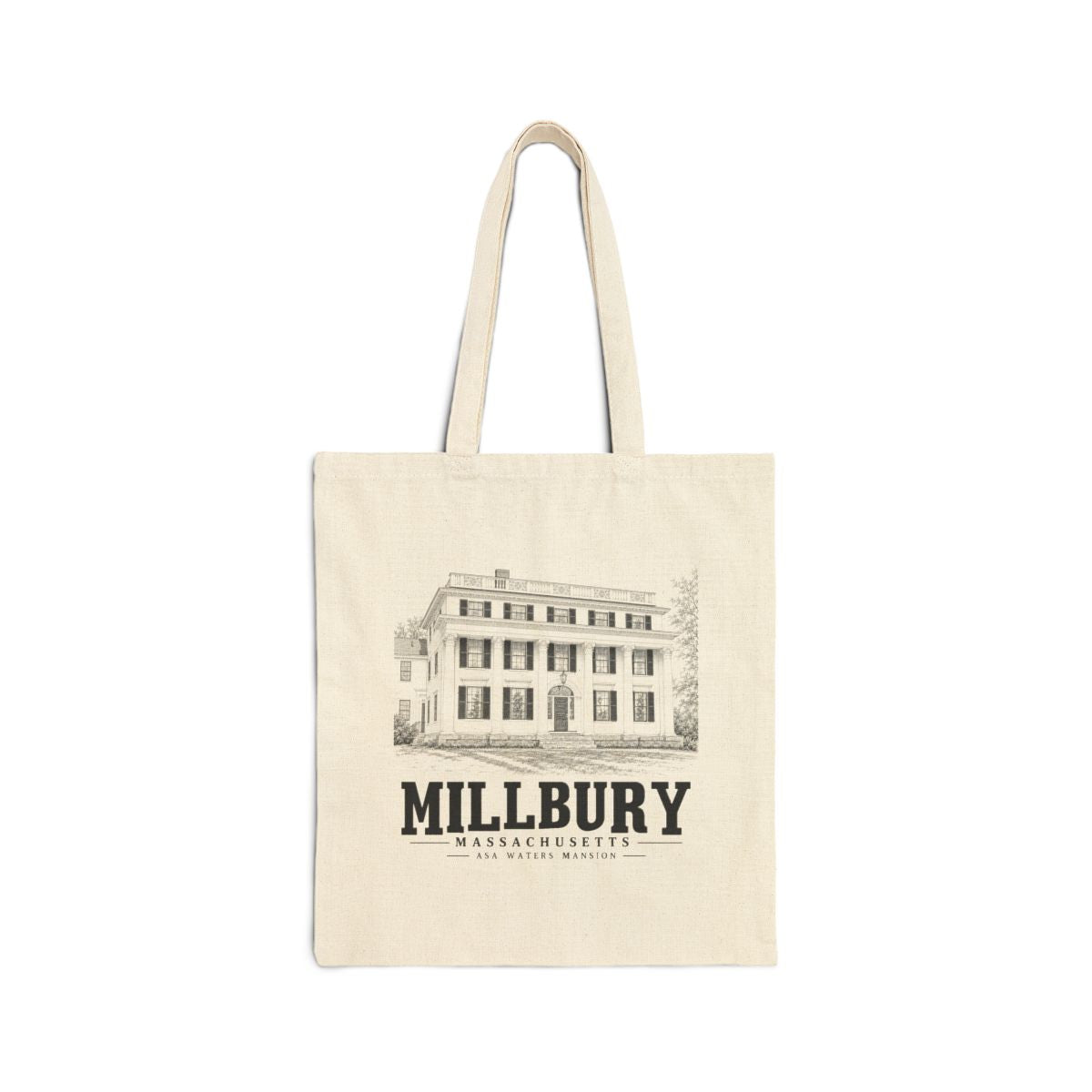 Millbury Asa Waters Mansion Heavy Canvas Tote - Natural - front product view