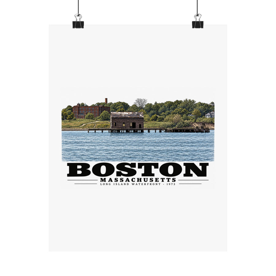 Long Island Matte Heritage Poster — 11 × 14 and 18 × 24 in - Boston Harbor