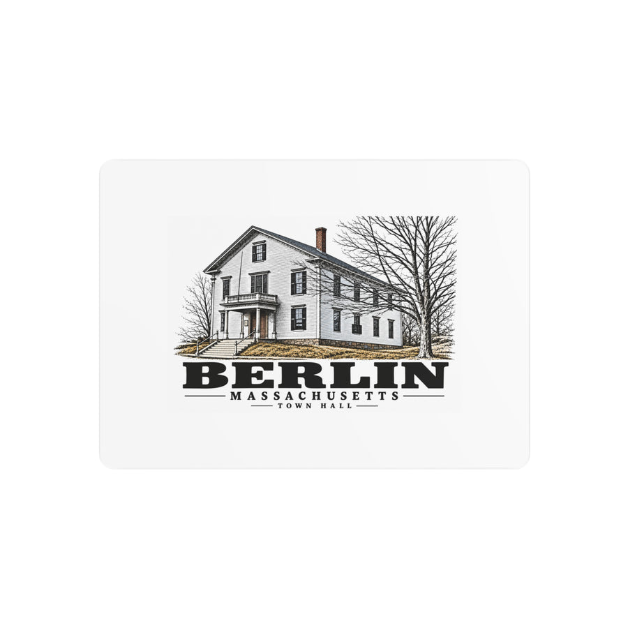 Illustrated Town Hall in Berlin on metal art sign