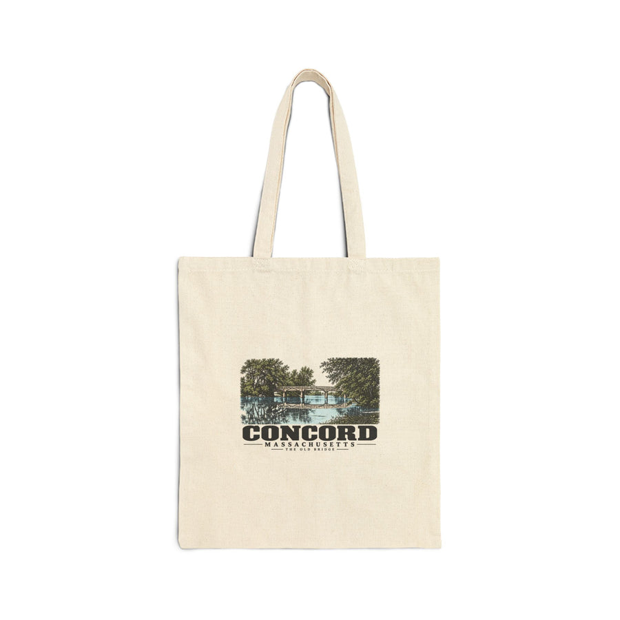The Old Bridge Natural + Black Heavy Canvas Tote - Assabet Valley Goods