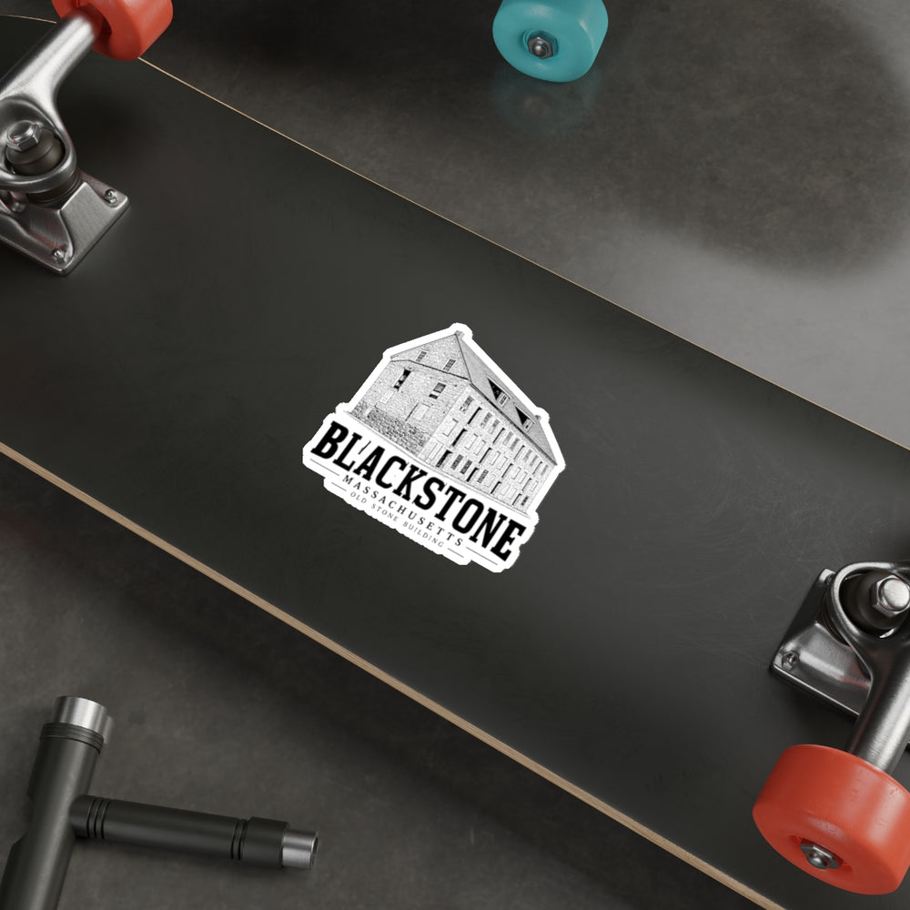 Blackstone Old Stone Building 4 in Die-Cut Sticker in White — context-2 view