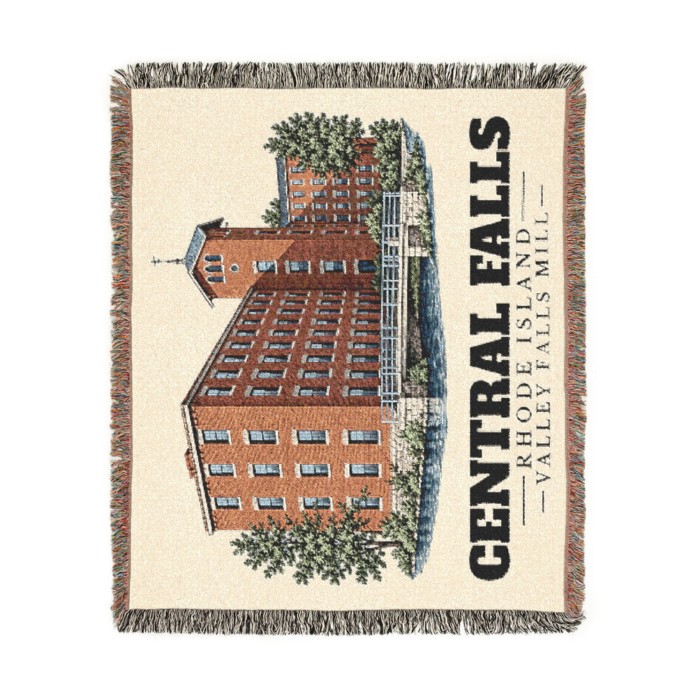 Valley Falls Mill — Central Falls, Rhode Island woven blanket, product view 2