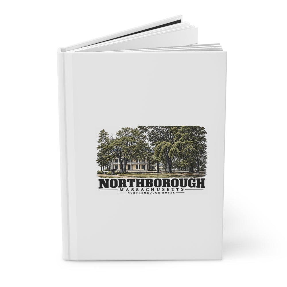 Illustrated Northborough Hotel in Northborough on matte hardcover journal