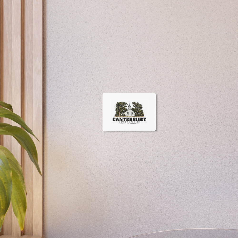 Canterbury Worsted Church and Hill’s Tavern 7 x 5 in Horizontal Metal Wall Art - Merrimack Valley Goods