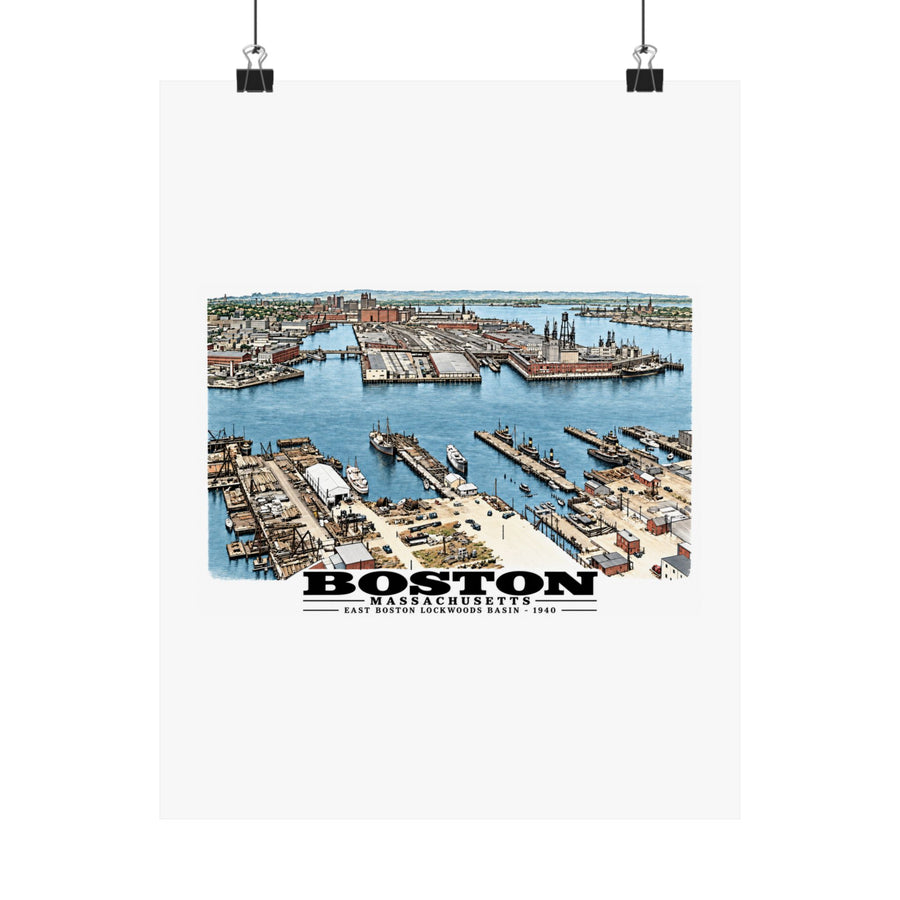 Lockwoods Basin Matte Heritage Poster — 11 × 14 and 18 × 24 in - Boston Harbor