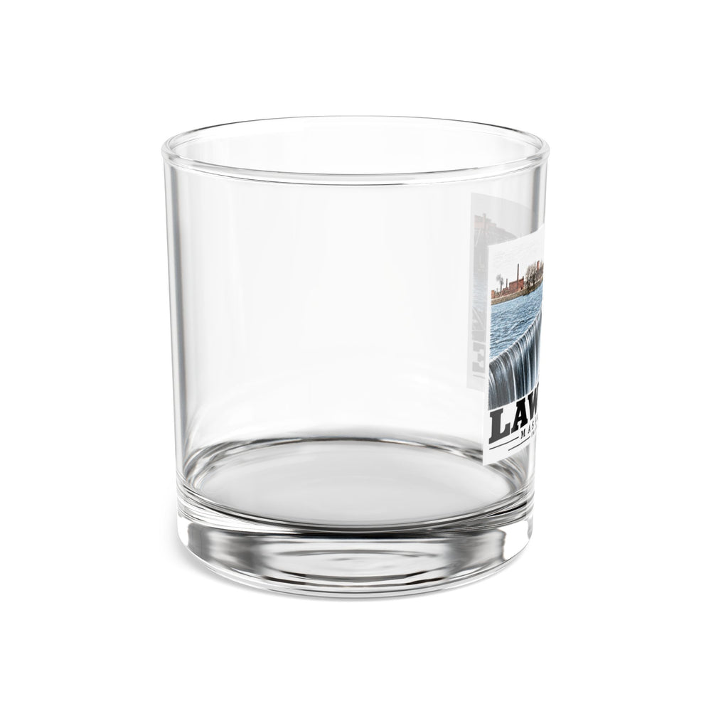 Illustrated Falls at Lawrence in Lawrence on rocks glass