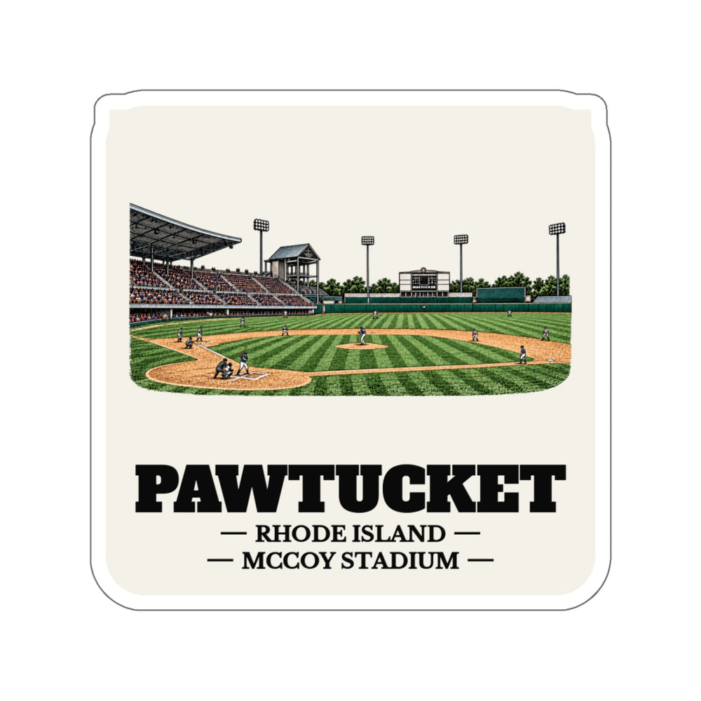 Pawtucket McCoy Stadium sticker shown on a laptop