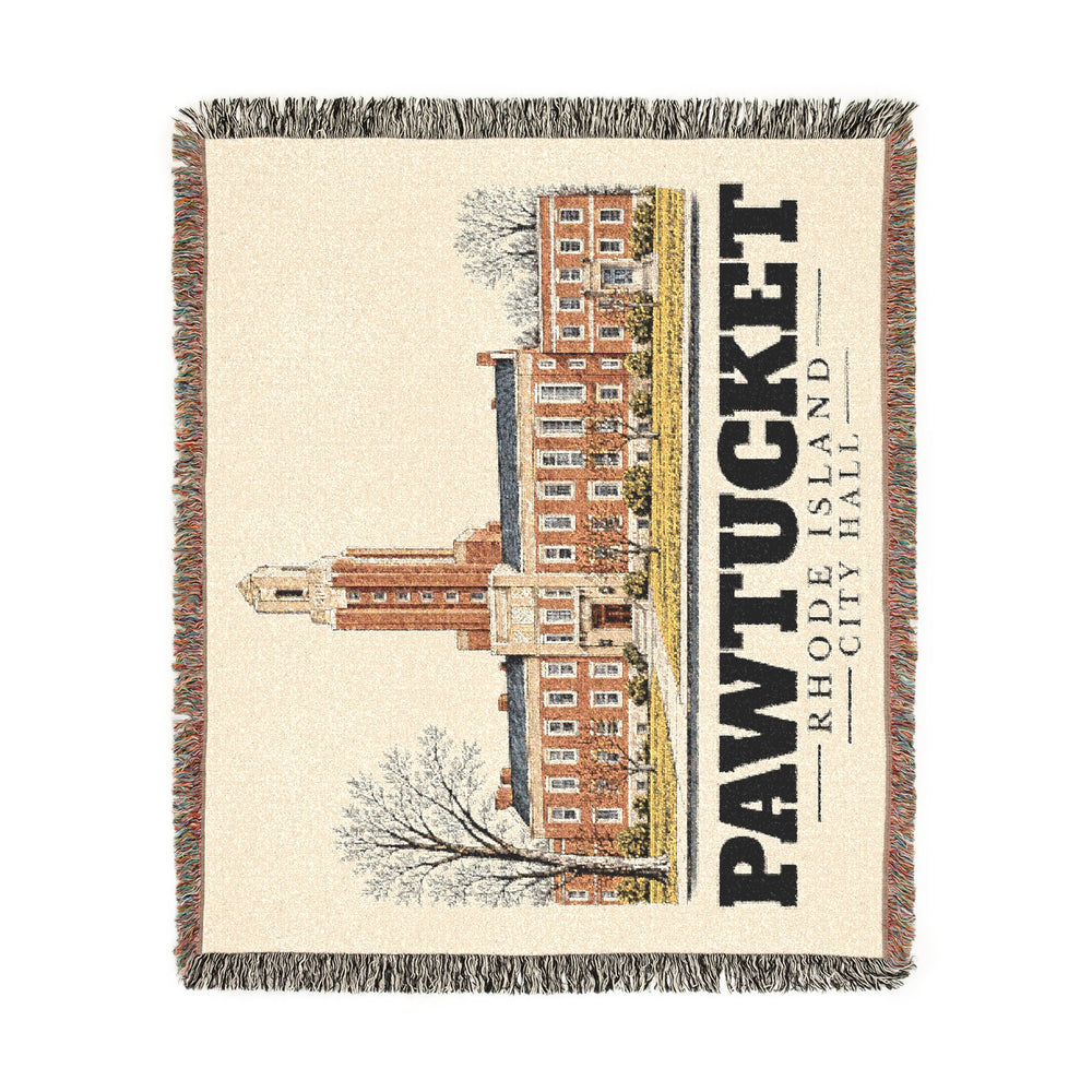 City Hall — Pawtucket, Rhode Island woven blanket, product view 2
