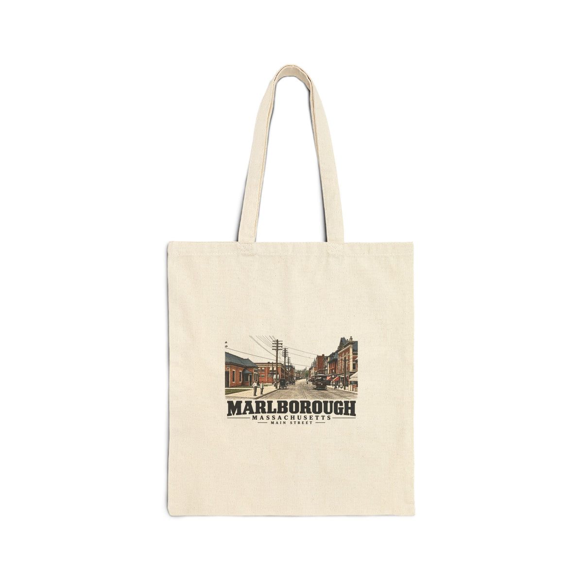 Main Street Natural + Black Heavy Canvas Tote - Assabet Valley Goods