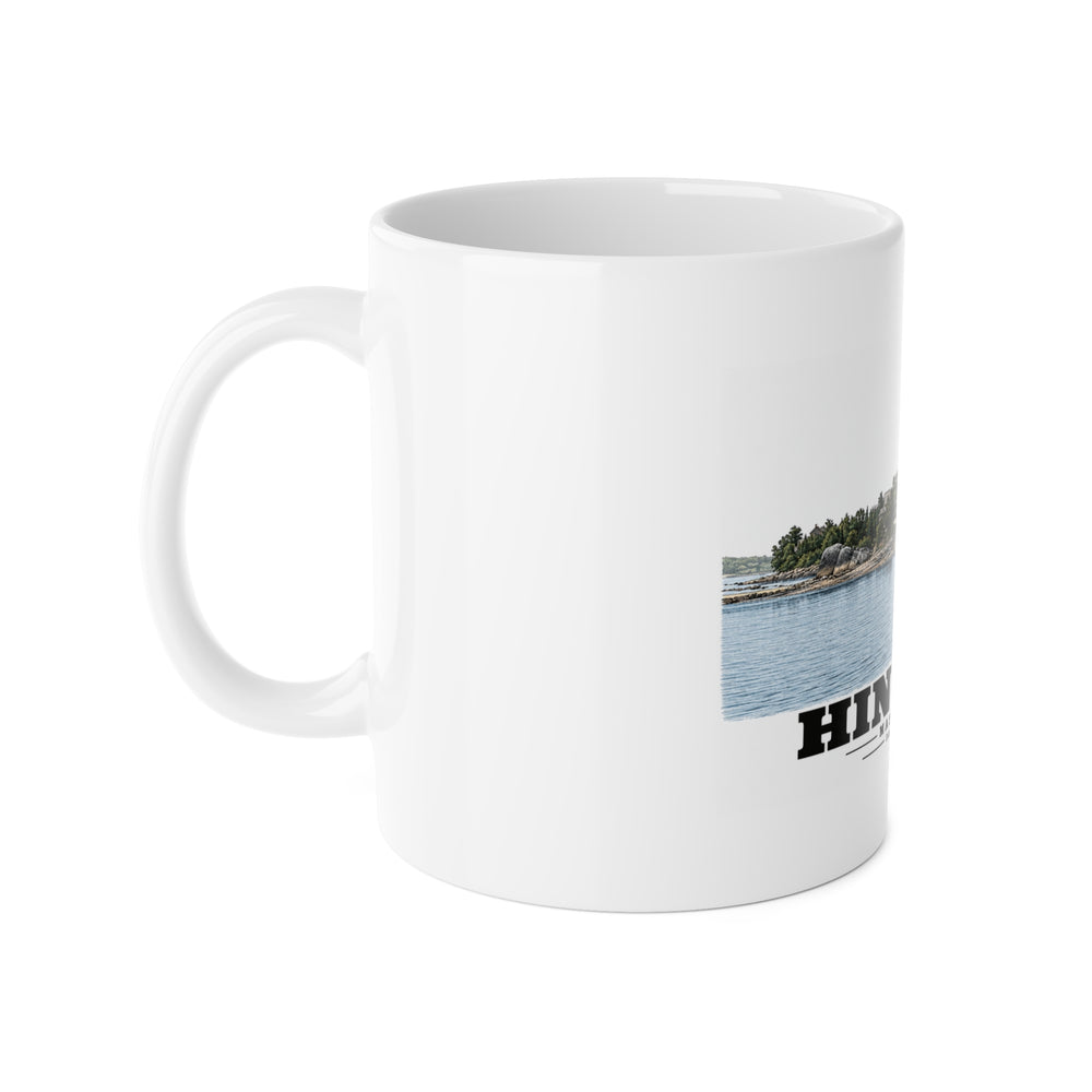 Shore near Downer's Landing 11 oz White Ceramic Mug - Boston Harbor