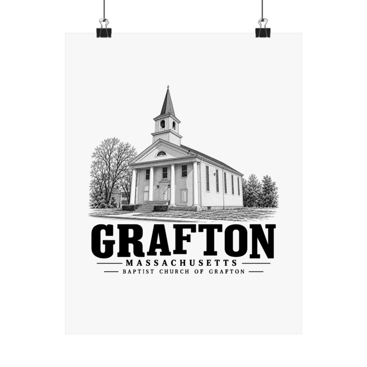 Grafton Baptist Church of Grafton 11 x 14 in Matte Poster - Default - front product view