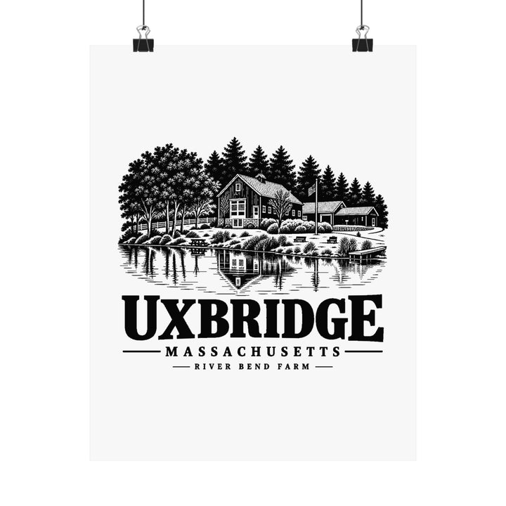 Uxbridge River Bend Farm Matte Heritage Poster product mockup