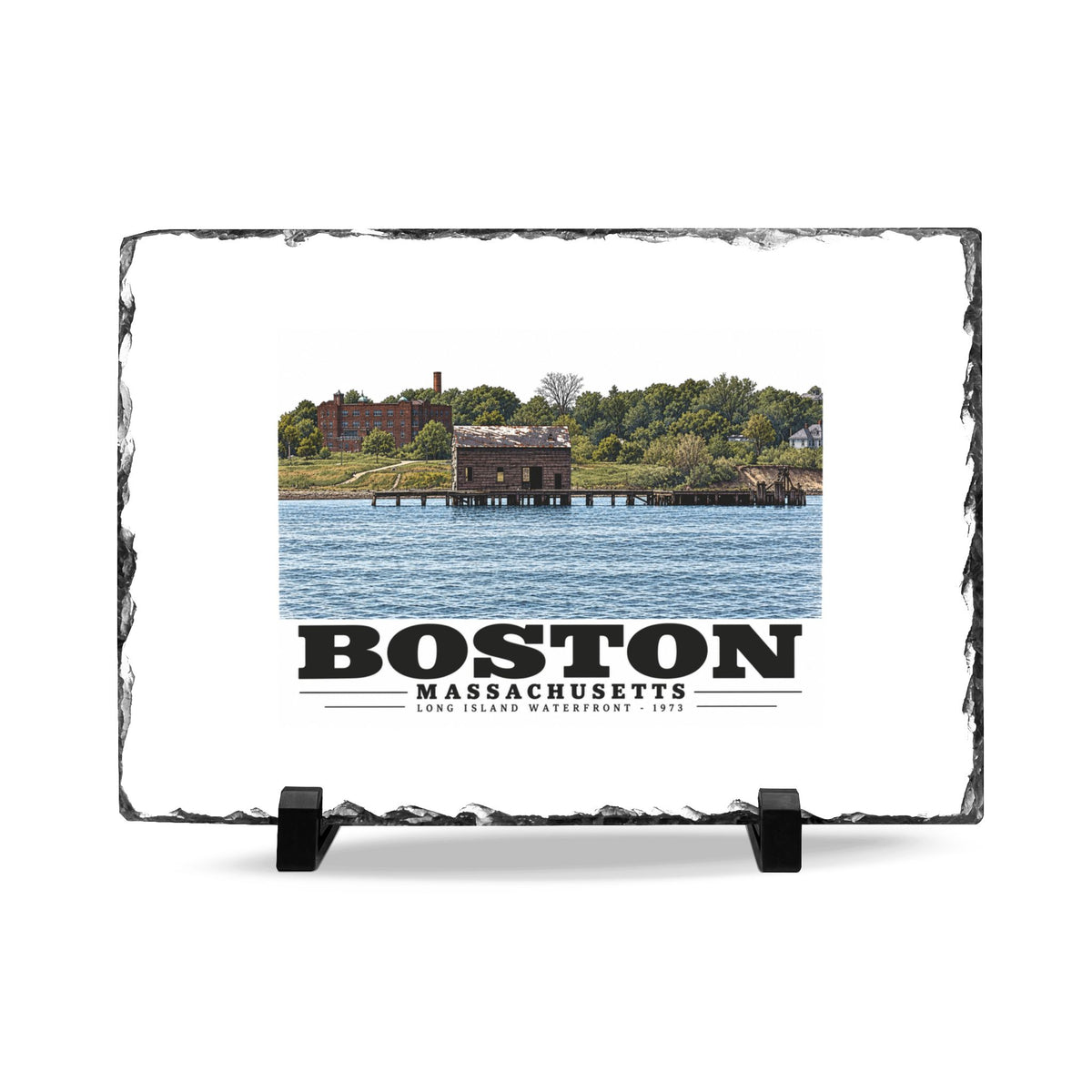 Long Island 7 × 11 in Slate Desk Plaque - Boston Harbor