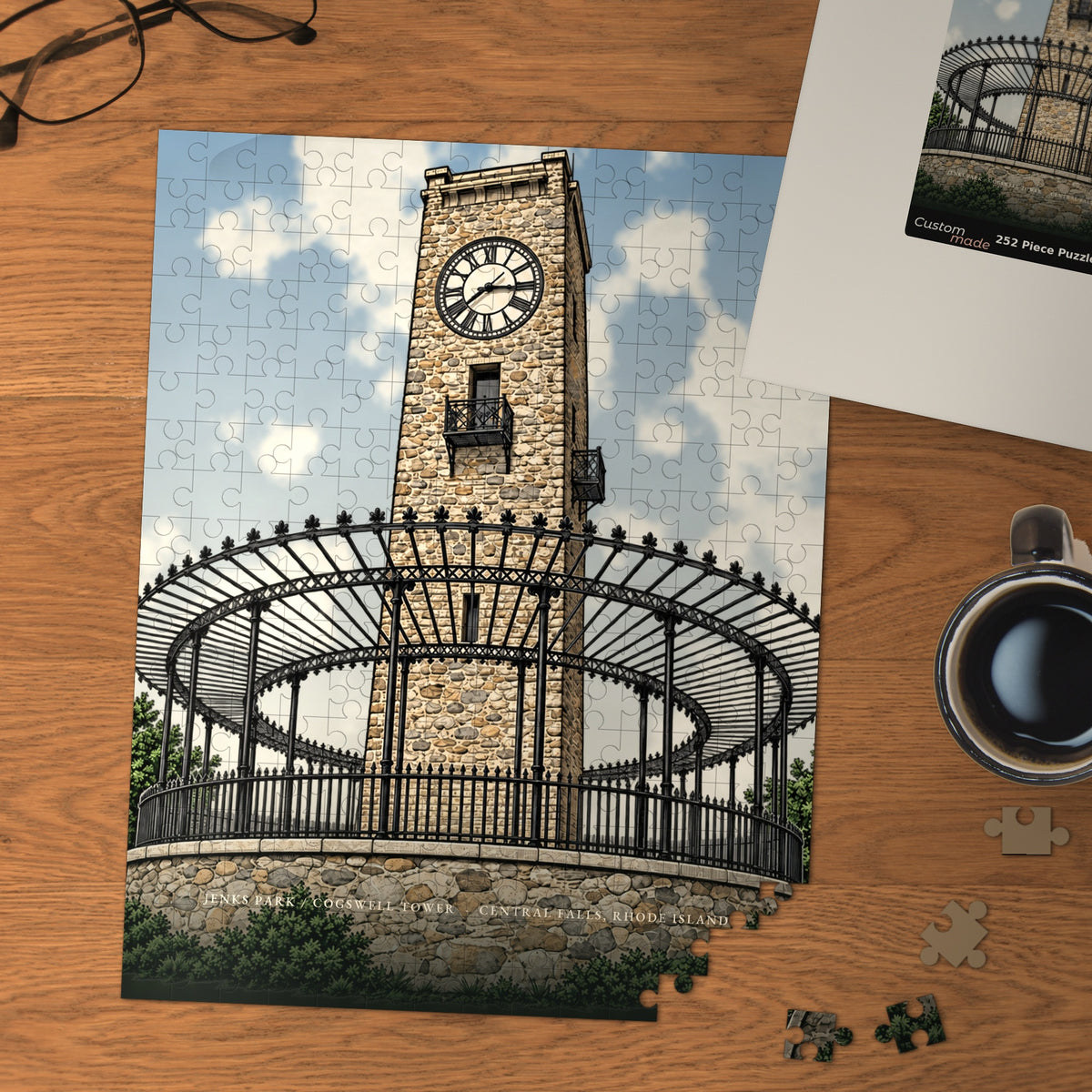 Central Falls Jenks Park / Cogswell Tower 252-Piece Jigsaw Puzzle