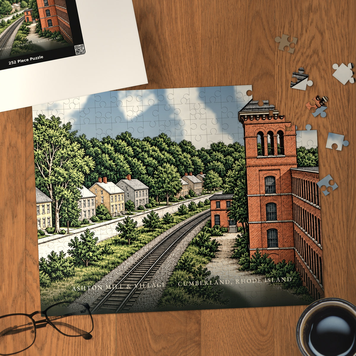 Cumberland Ashton Mill & Village 252-Piece Jigsaw Puzzle
